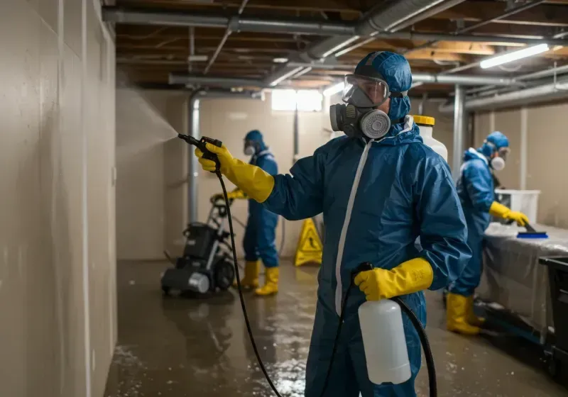 Basement Sanitization and Antimicrobial Treatment process in Waltham, MA